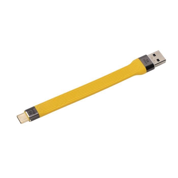 Adaptateur USB 3.0 Montage Panneau QIANRENON - Câble Mâle-femelle 30 Cm, 5 Gbps, Charge 5V/2A, Type XLR/D - 3