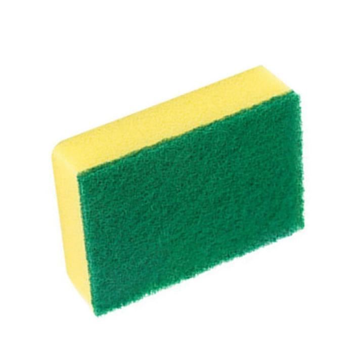 Lot De 14 Éponges Résistantes Nylon – Nettoyage Vaisselle Cuisine – Vertes Et Jaunes