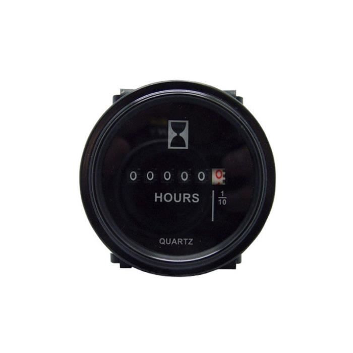 AC 10-80V Quartz Compteur horaire avec fil pour Voiture Bateau Jauge DC