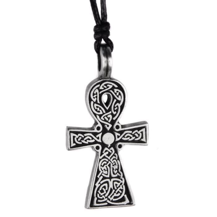 Pendentif Breton Vintage – Croix Celtique Argentée émaillée Vert – Bijou Ancien Et Unique