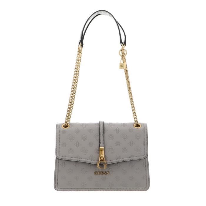 GUESS G James Logo Convertible Flap Crossbody Bag Taupe Logo
