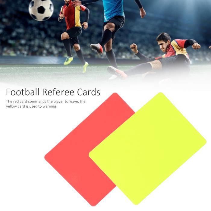 Kit De 5 Cartons Arbitre Football - Rouge Et Jaune, PVC Durable, Poche De Maillot - Accessoire Officiel Match