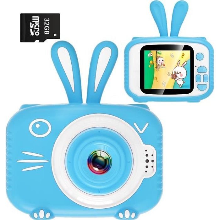 Caméra pour enfants, 3-12 ans 1080p HD 2,0 pouces écran enfants