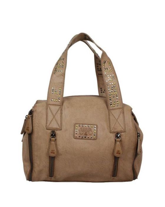 Sac main forme bowling Le Temps des Cerises Fresh 1 Taupe