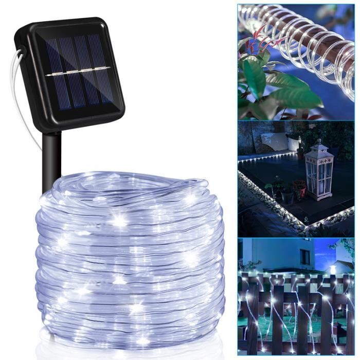 Lospitch Tuyau de lumière solaire tuyau de lumière LED chaîne lumineuse ...