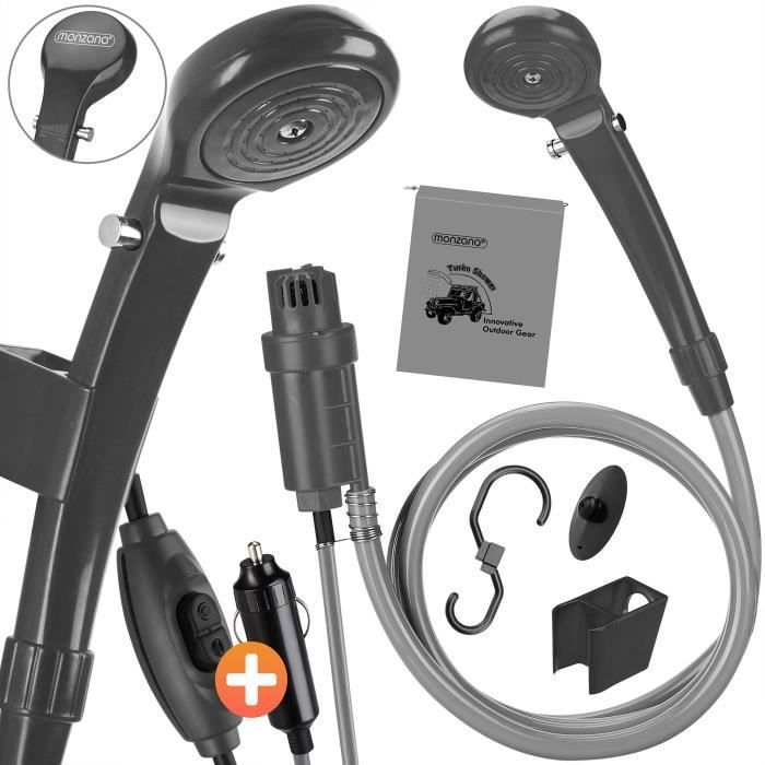 Douche Portable Rechargeable Pour Camping - Pompe électrique Avec Batterie 5000mAh - Débit Réglable, Parfaite Pour Randonnée, Plage, Bivouac