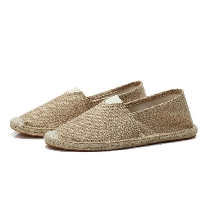 Espadrilles d ete Loafers Confort Homme Marron