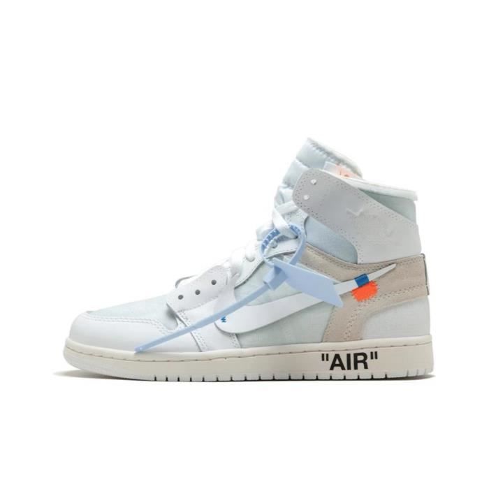 Green off white x air Jordan 1 retro High White the Ten co