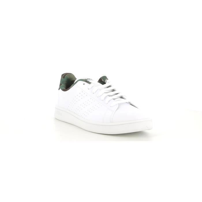 CHAUSSURES MULTISPORT BASKETS ADIDAS ADVANTAGE BASE GW9283.DA HOMME BLANC VERT MILITAIRE Bianco Cdiscount Sport