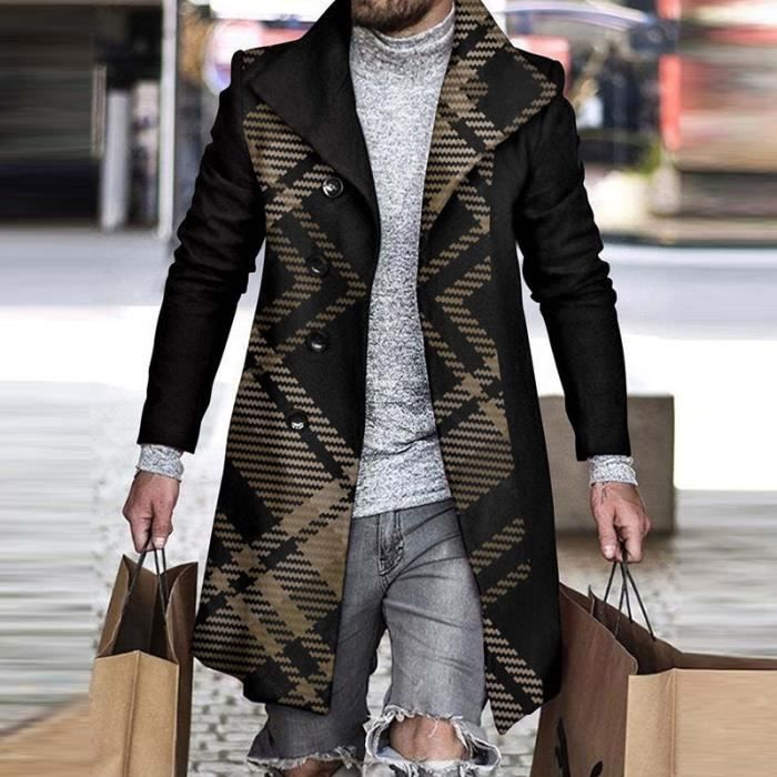 Manteau caban Manteau polaire pais pour homme pardessus Vintage