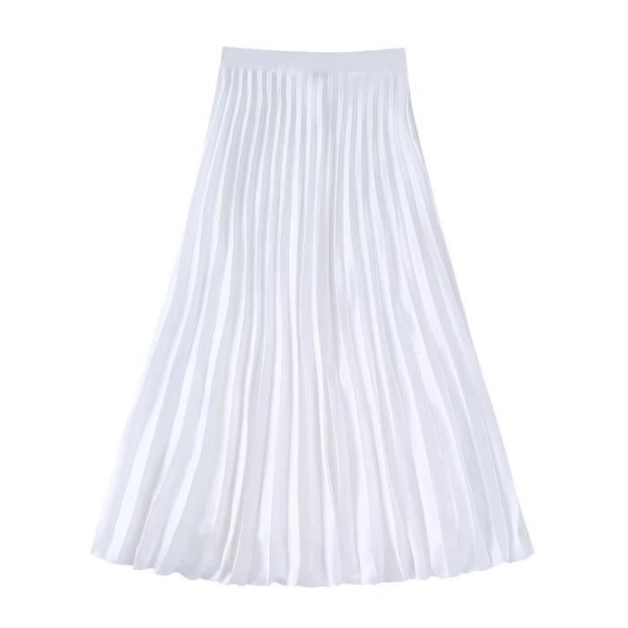 Jupe longue best sale plissée blanche