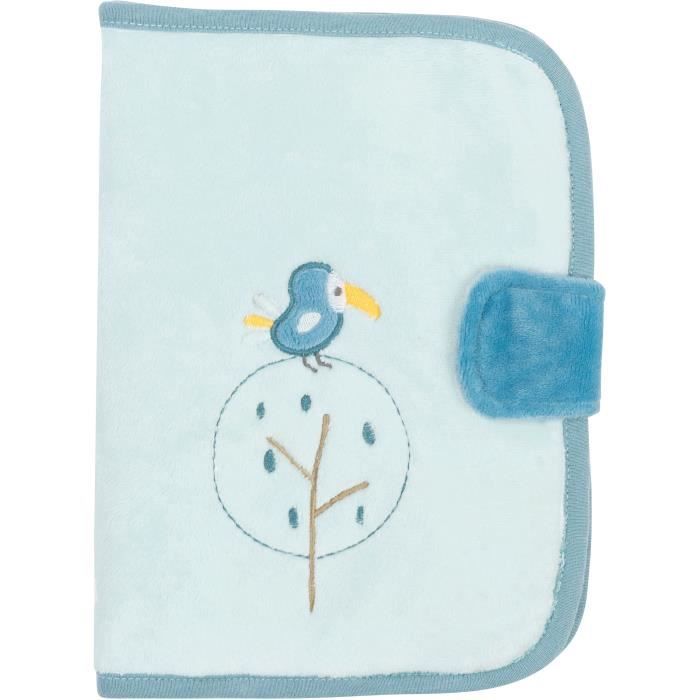 Protège Carnet De Santé Bébé Douceur - Format 17x24cm - Polyester Lavable Avec Poche De Rangement