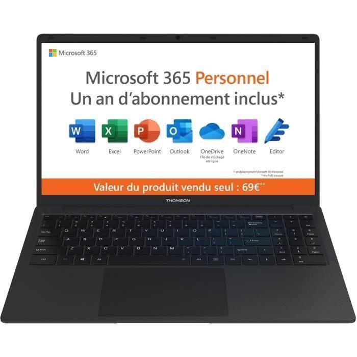 PC Portable Ultrabook - THOMSON NEO15 - 15,6 FHD - Celeron N4020 - RAM 4Go - 128Go SSD - Windows 11S