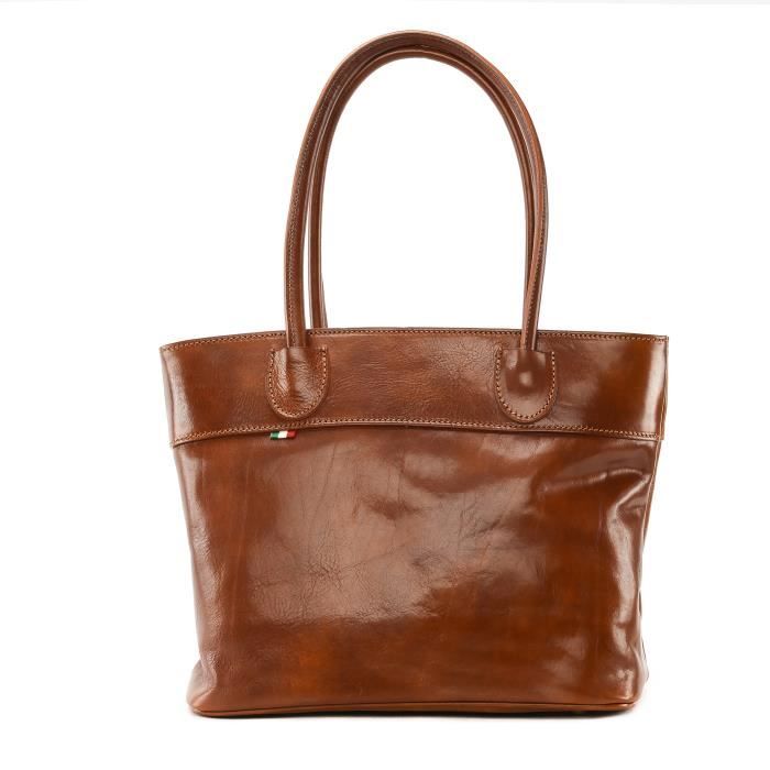 Sac à main OH MY BAG Orlando Cuir lisse Cognac