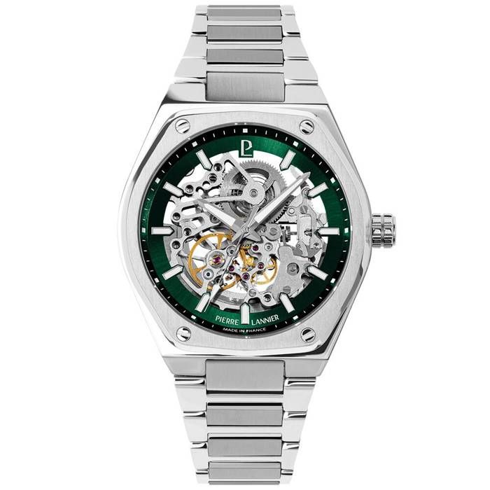 Automatique Homme COPILOTE Argenté Cadran Soleillé Vert Bracelet Acier Argenté 22M Automatique Homme COPILOTE Argenté Cadran Soleillé Vert Bracelet Acier Argenté 22M