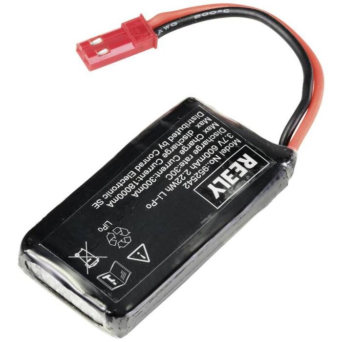 Batterie LiPo Reely 3.7V 1000mAh 1S 30C - Pour Modélisme RC, Drones, Petits Véhicules