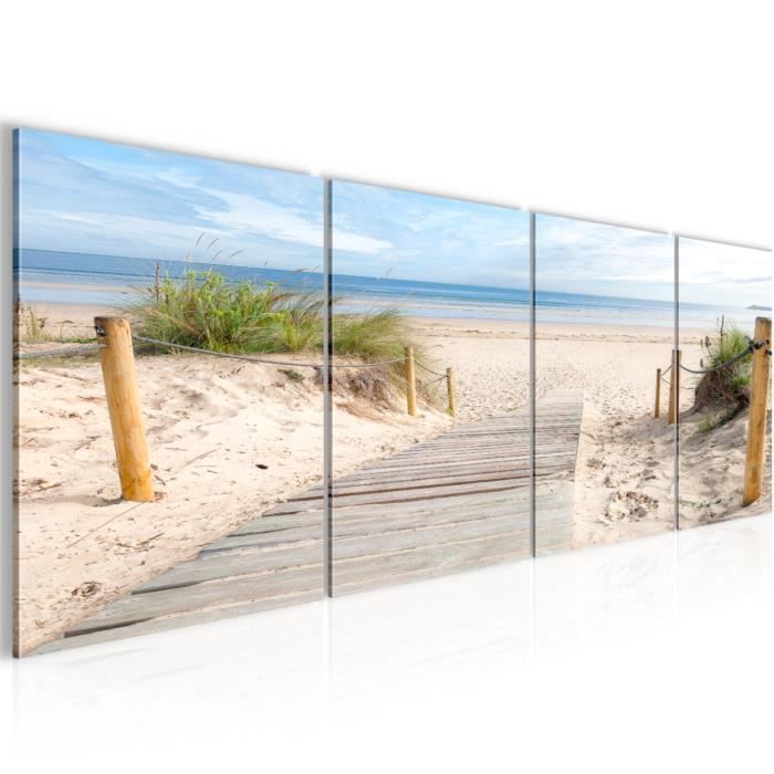 Tableau Multi Panneau 5 Parties Ciel Bleu Océan Paysage 200