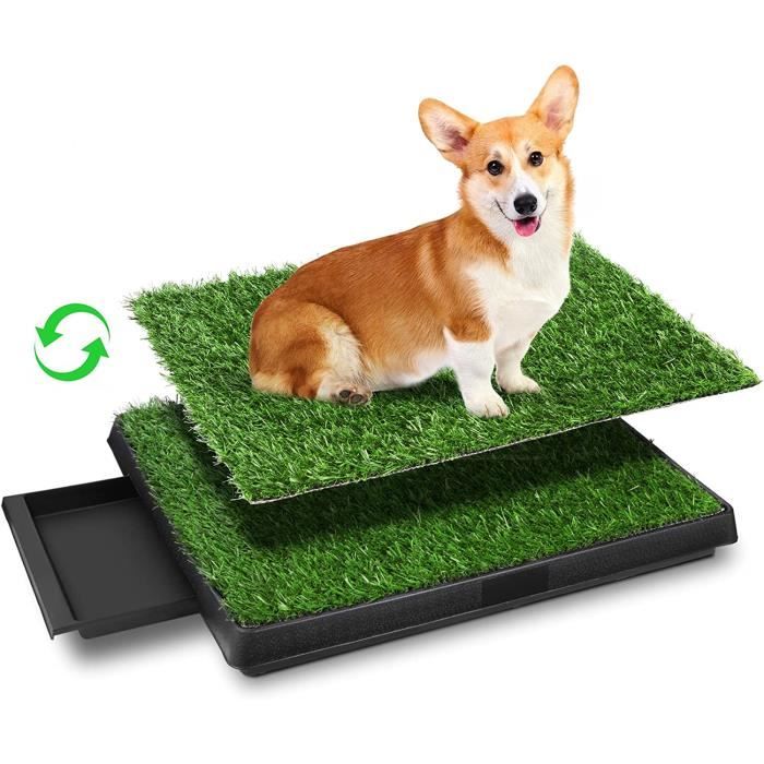 sailnovo toilette pour chien, toilette portables pour chiens à pelouse synthétiqu, bac à litière intérieur - 2 pcs tapis d’herbe