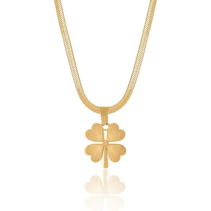 Collier Plaqué Or 18 Carats Double Pendentif Long - Zirconium - Marque Tata Gisèle - Neuf