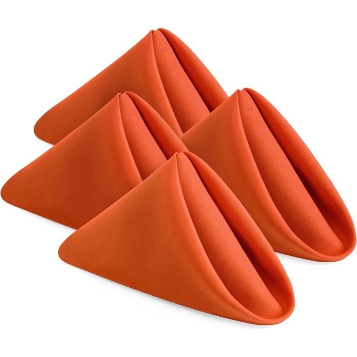 Serviettes De Table En Tissu Réutilisables - Lot De 24 Blanc 43x43cm - Pour Événements Et Maison