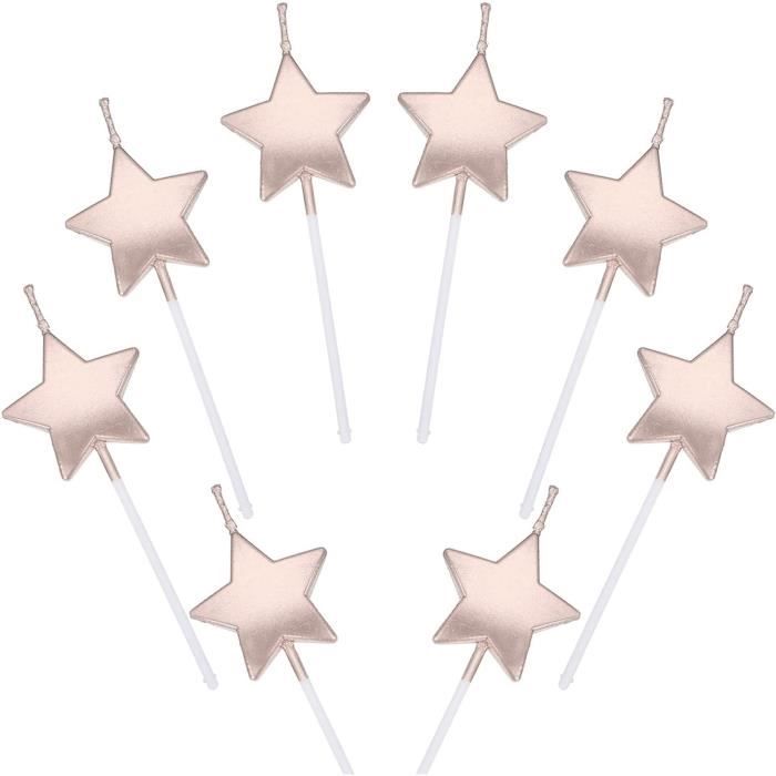 AURSTORE BASA Bougies D'anniversaire, Métallique Bougies,Bougie Longue Minces Avec Support, Bougies De Gâteau Pour La Décoration De Fête De Gâteau De Mariage D'anniversaire (Argent