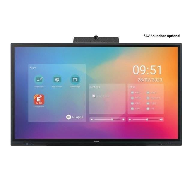Sharp PN LC652 Classe de diagonale 65 LC Series écran LCD rétro éclairé par LED interactive avec écran tactile touches 4K UHD 3840 x 2160 Direct LED - vue 2