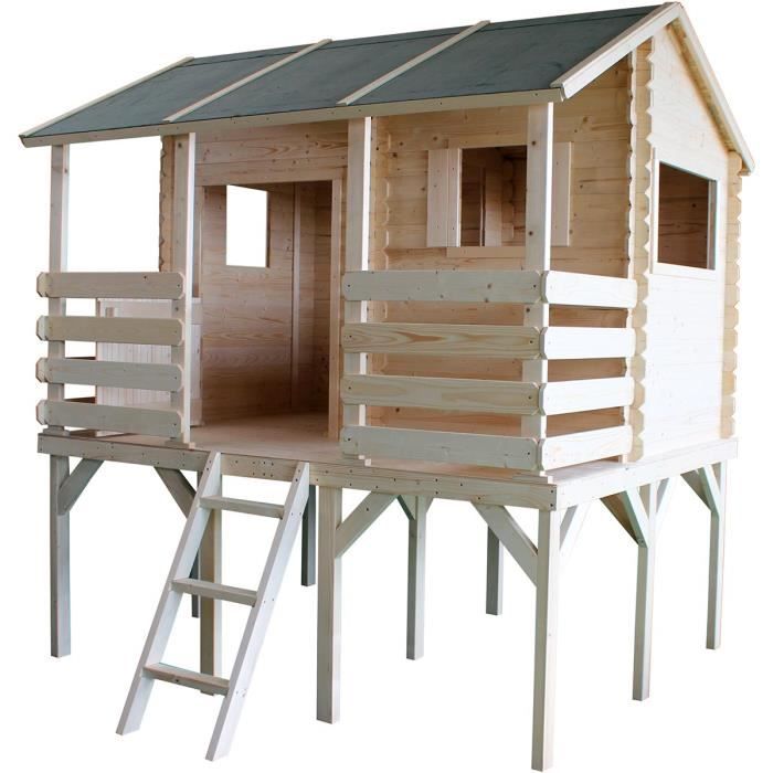 Cabane En Bois Sur Pilotis Pour Adulte Cabane En Bois Pour Enfant Manon Achat Vente Maisonnette Exterieure Cdiscount
