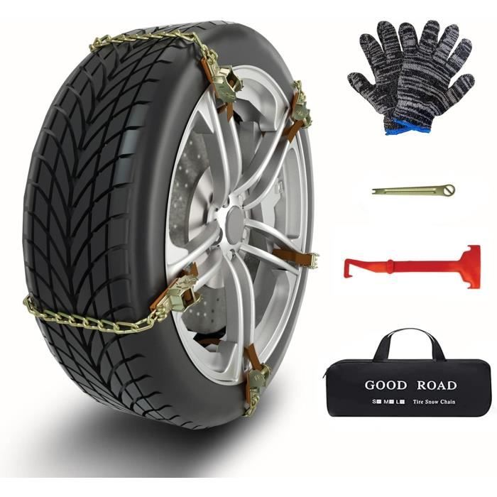 Chaînes à Neige Universelles 8 Pièces - Chaînes Voiture Neige Réglables 165-275mm Pour SUV, Camions Et Voitures