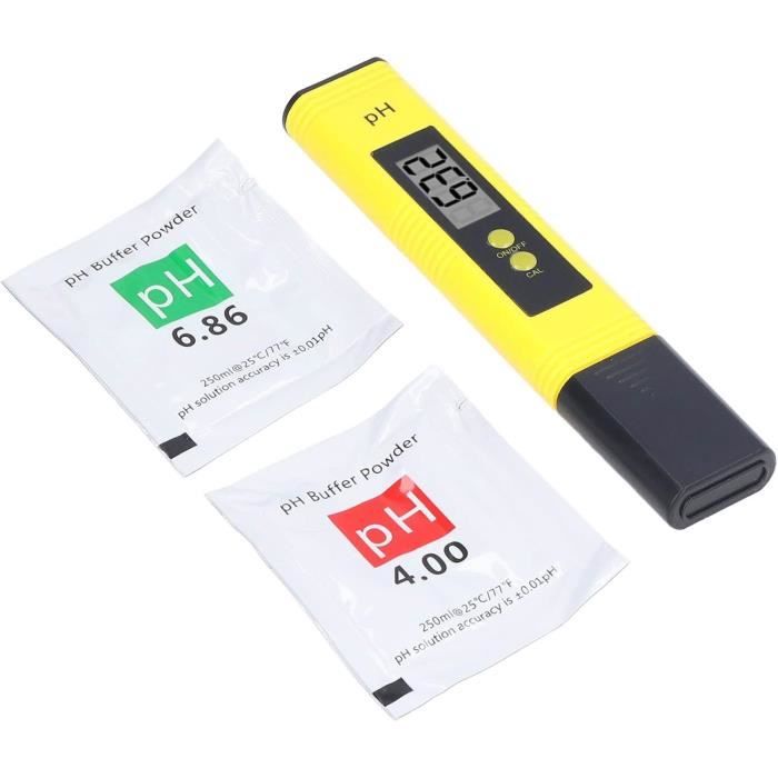 Testeur De PH Numérique YINMIK - Précision 0.01pH, Avec Thermomètre ATC - Pour Aquarium, Piscine, Hydroponie, Vin Et Bière