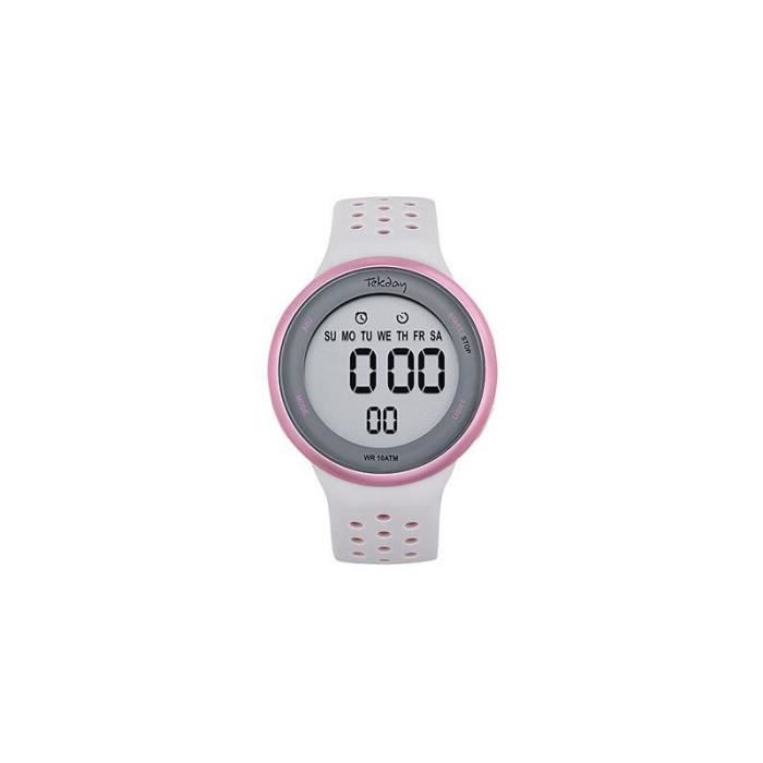Montre Femme - TEKDAY - 655958 - Silicone Gris -