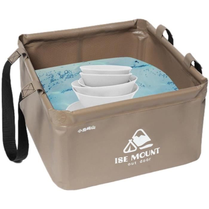 Seau Pliable Naturehike 20L – Eau, Lavage, Stockage – PVC Épaissi, Poignées Renforcées, Léger, Pour Camping, Pêche, Jardin