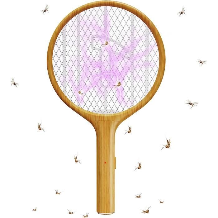 Raquette Electrique Insectes, 2 en 1 Rechargeable par USB Raquette Anti  Moustiques 3000 V, tapette Anti-Moustique utilisée pour Tuer Les moustiques  et Autres Insectes Volants pour Intérieur extérieur : : Jardin