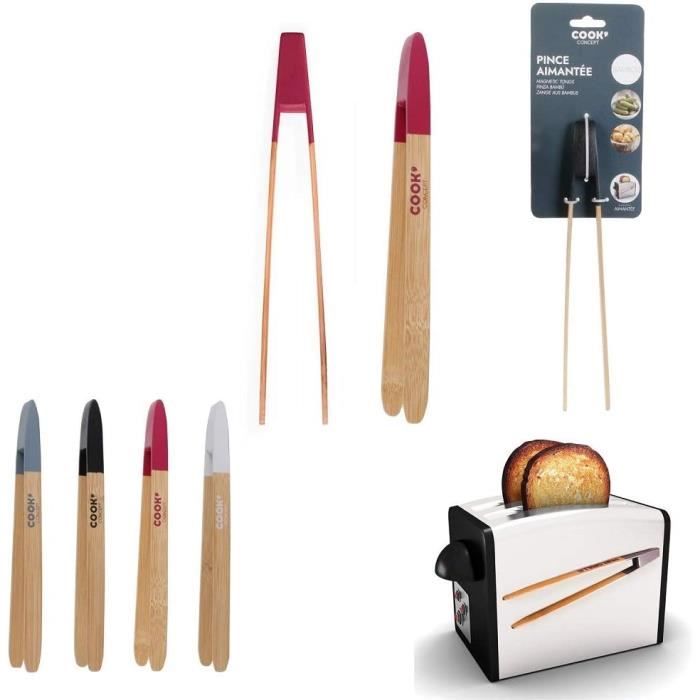 Pince De Cuisine Aimantée En Bois