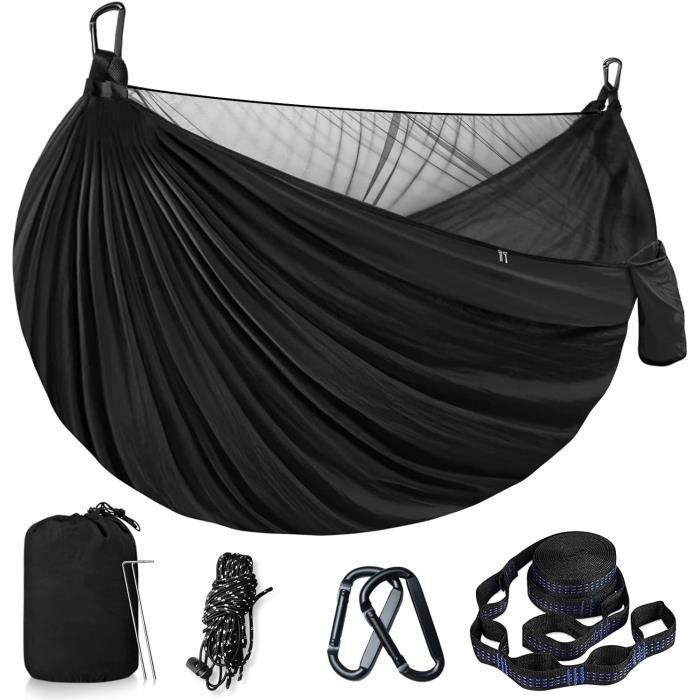Portable Hamac de Camping Triangle Pas de Terrain Plat hamac aérien géant Conception à 3 Points hamac Multi-Personnes en Maille à Haute Charge Balcon Voyage