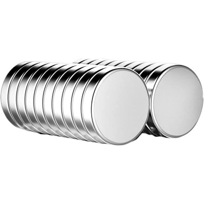 20 Aimants Néodyme Extra Puissants 18x3 Mm Ronds - Aimants Frigo, Tableau, Artisanat - Force Exceptionnelle Et Finition Brillante