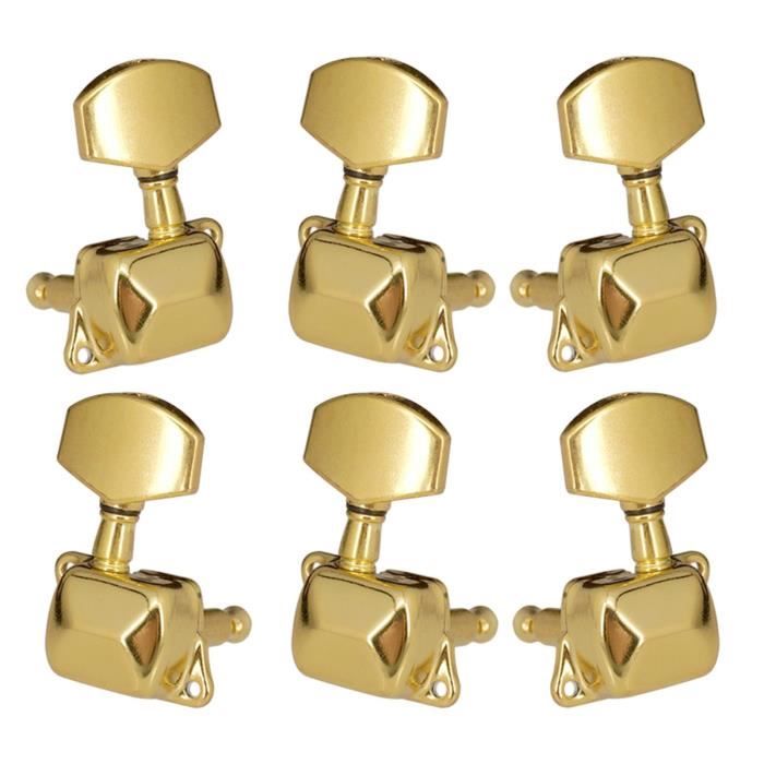 BESTonZON 6 Pièces Chevilles Guitare Acier Mécaniques - Remplacement Pour Guitare Folk Et Électrique