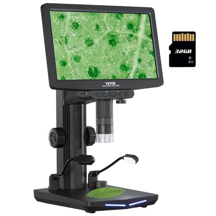 Microscope Numérique - VEVOR - Endoscope de Grossissement 10X-1200X - Écran IPS 7 po
