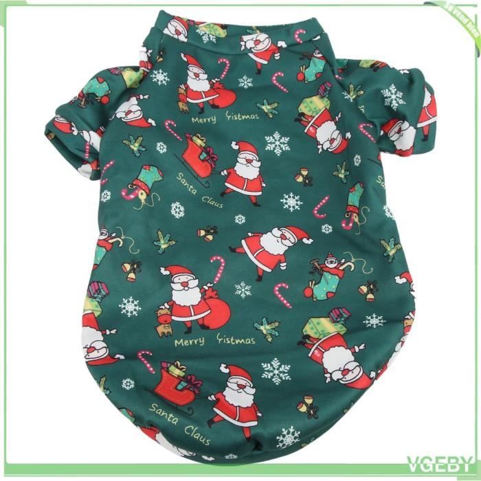 Meilleurs prix pour Pull de Noël pour chien - V GEBY - Vert - Sweat-shirt chaud et respirant pour animaux de compagnie