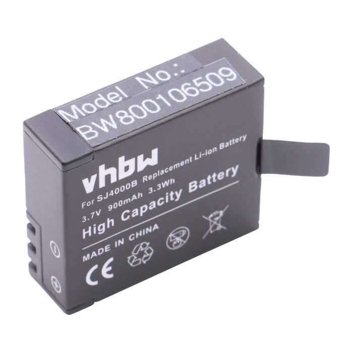 vhbw batterie compatible avec Nexgadget Action Camera appareil numérique camescope (900mAh, 3,7V, Li-Ion)