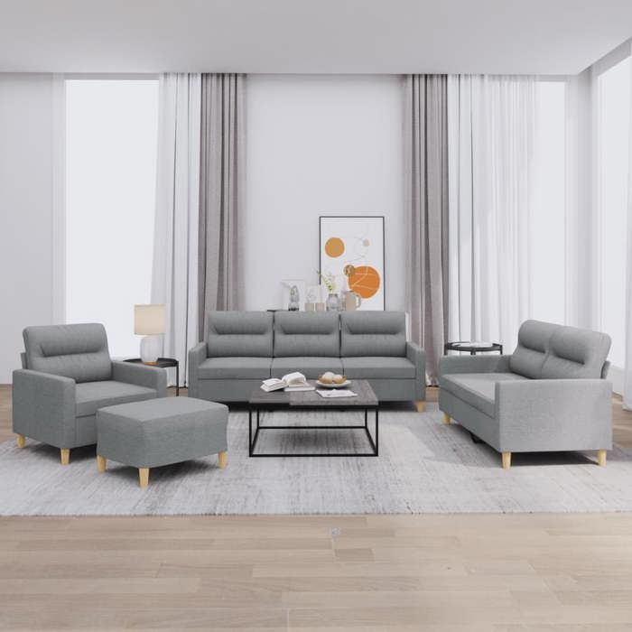 vidaXL Ensemble de Canapés avec Coussins 4 pcs Canapés avec Accoudoirs Ensemble de Meubles avec Repose-pieds Salon 3201544