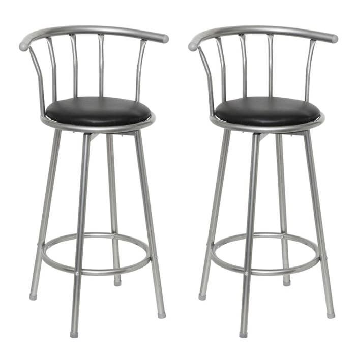 vidaXL Lot de 2 Tabourets de Bar Chaise de Pub Siège de Bistrot Meuble de Salle à Manger Cuisine Salon Maison Intérieur 60561