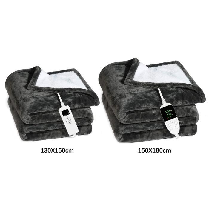 Couverture Chauffante électrique Pour Lit Double Avec 6 Niveaux De Chauffage, Arrêt Automatique