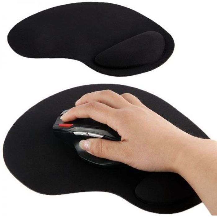 Tapis de souris /à la conception ergonomique de nuit /étoil/ée de Van Gogh avec repose-poignet Repose mains gel Chiffon de nettoyage en microfibre assorti.