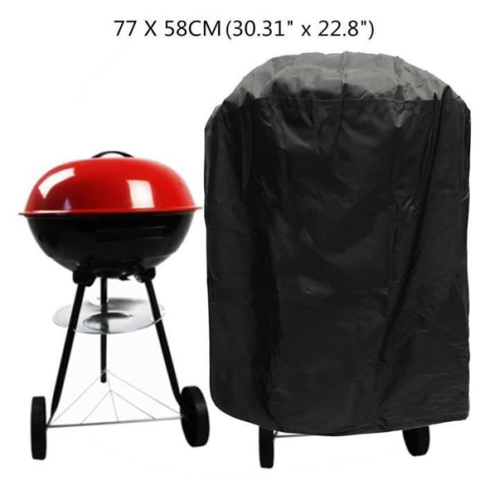 77cm Round Waterproof BBQ Stove Cover Gas Barbecue électrique Protecteur de gril portatif Anti-poussière