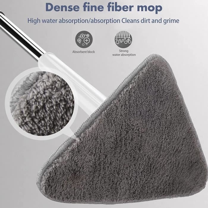Balai serpillère avec pulvérisateur et chiffons de rechange en micro fibre  Multifoction - Blanc