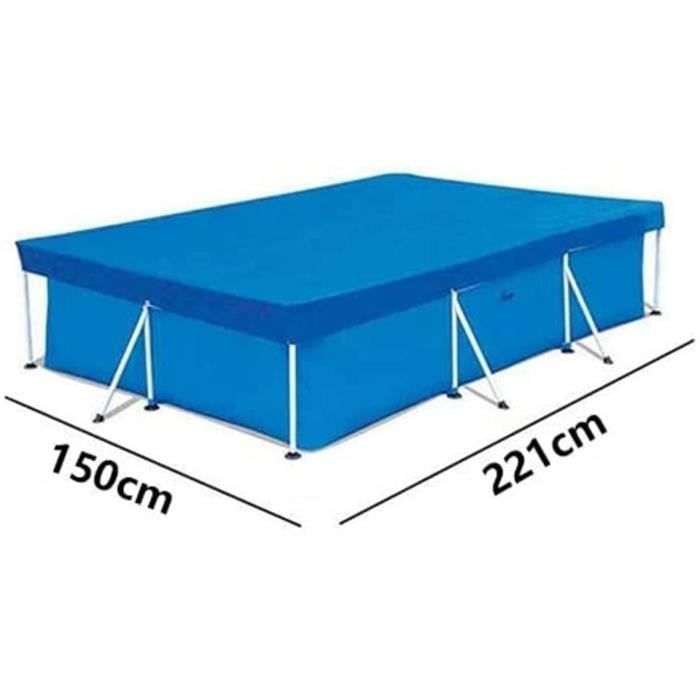 Bâche De Piscine Rectangulaire 221x150 Cm – Oxford 210D PU, Résiste Aux UV Et Aux Intempéries