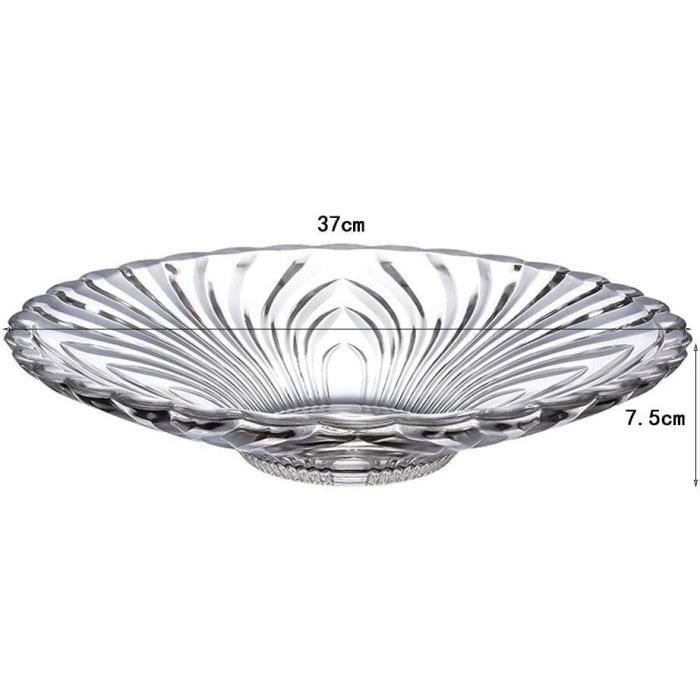 Corbeille à Fruits En Verre Sur Pied 25.6cm - Bol Décoratif Vintage Pour Cuisine Et Table