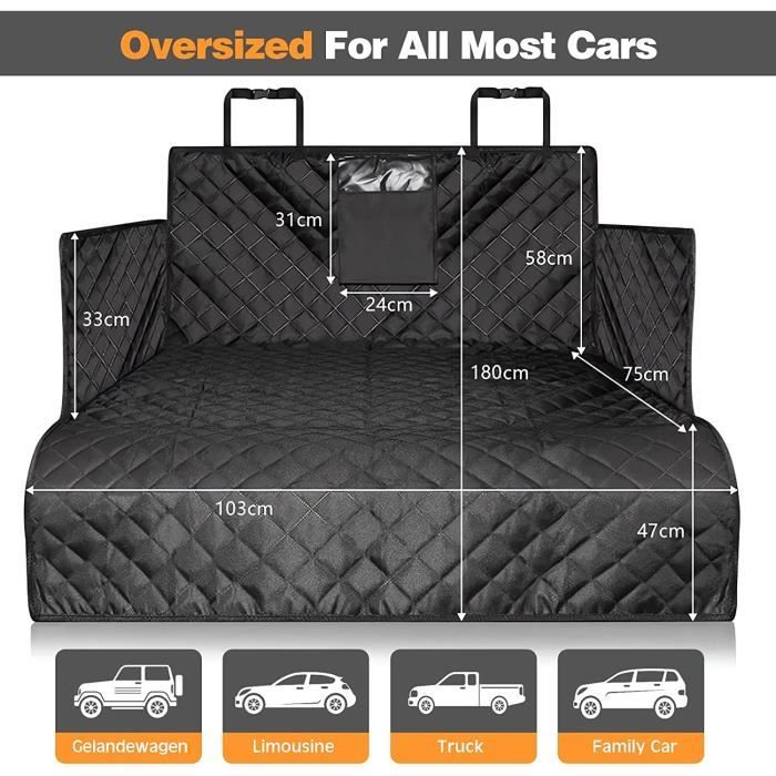 Housse De Coffre Imperméable Pour Chien - Protection Totale Pour Voiture, SUV, Camion (185x115 Cm, Oxford 600D) - 3