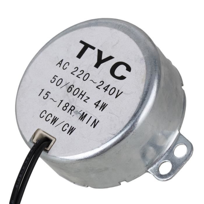 Moteur Synchrone 220-240V AC 4W, Faible Bruit, Sens Horaire/inverse, Pour Ventilateur électrique
