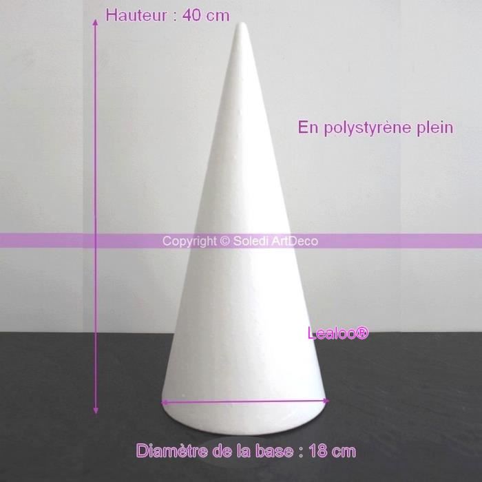30 Cm Poutre En Polystyrene Cône En Polystyrène Lealoo 47cm - Réutilisable Pour Décorations Pyramide Macarons Cône Polystyrène